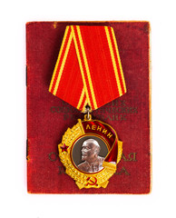 Order of Lenin on white background