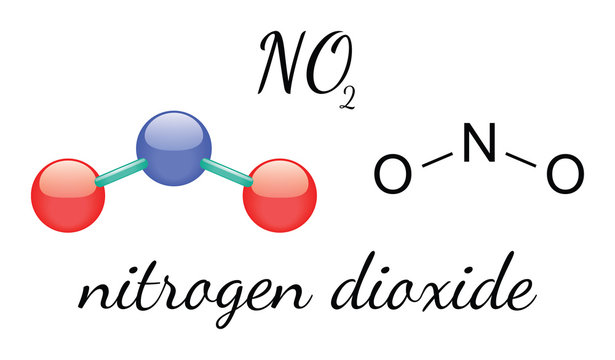 NO2 nitrogen dioxide molecule