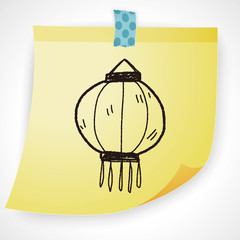 Chinese New Year; Chinese decorative lantern doodle