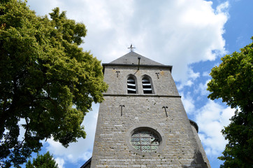 Church tower and tree tops