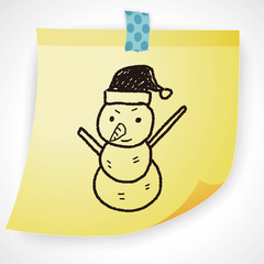 Obraz premium snowman doodle
