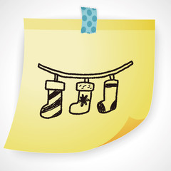 Christmas socks doodle