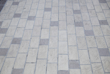 Stone pavement texture, Grey brick stone street road.