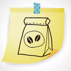 coffee bean doodle drawing