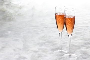 ピンクのシャンパン