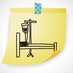 hospital bed doodle