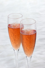 ピンクのシャンパン