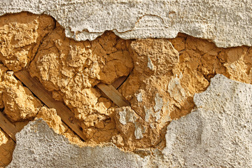 Detail of an old mud walls
