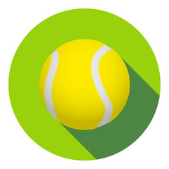 Fototapety  Piłka tenisowa płaska ikona z cieniem