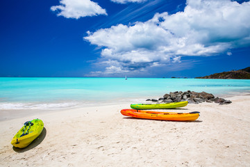 Beautiful beach with white sand and turquoise water