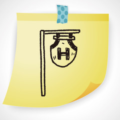 hotel board doodle drawing