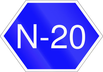 Route shield for a national highway in Pakistan