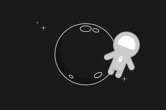 Cute astronaut vector illustration