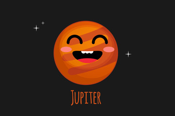 Planet vector illustration: Jupiter