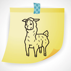 llama doodle