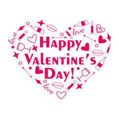 Happy valentines day card