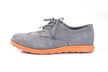 Close-up of elegant mens shoes