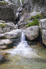 Small creek stream and waterfall