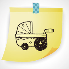 baby cart doodle