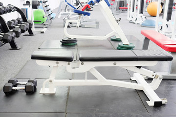 interior of gym with equipment