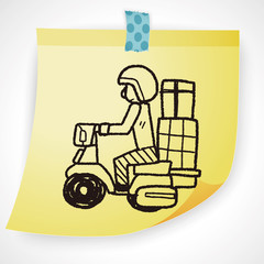 delivery bike doodle