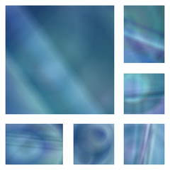 Blue blur abstract background design set