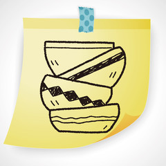 dishes doodle