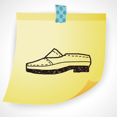 doodle leather shoe