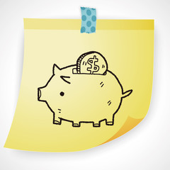 doodle pig money bank