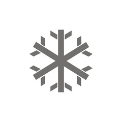 Icono aislado de un copo de nieve. Ilustración vectorial