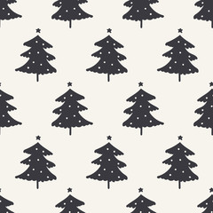 seamless christmas tree pattern