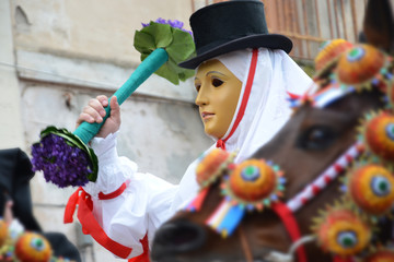 Sartiglia of Oristano, traditional carnival of Sardinia, Italy