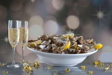 Huitres et Champagne