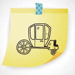 Fototapeta na wymiar carriage doodle