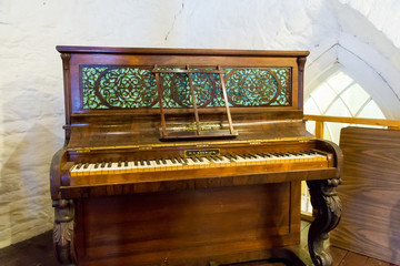 Antique Piano in Church © dbvirago