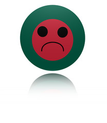 Bangladesh sad icon with reflection illustration