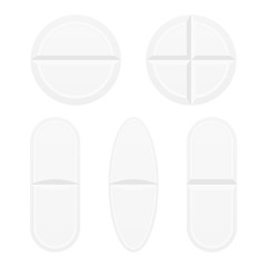 Pills Isolated on White