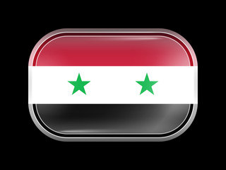 Flag of Syria. Rectangular Shape with Rounded Corners