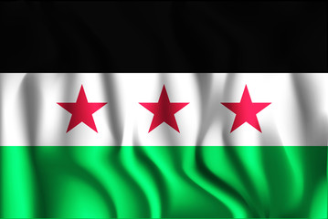 Flag of Syria. Rectangular Shape Icon