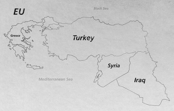 Overview Crisis Map - Turkey Syria Iraq Lebanon Greece EU V2