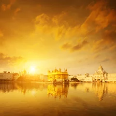 Foto auf Acrylglas Antireflex Goldener Tempel Indien Sonnenaufgang © WONG SZE FEI