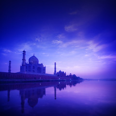 Fototapeta na wymiar Taj Mahal Agra India on blue hour