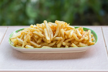 Potatoes fries in the plate