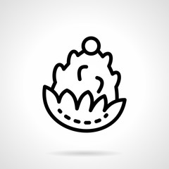 Pine cone black line vector icon