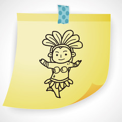 brazil dancer doodle