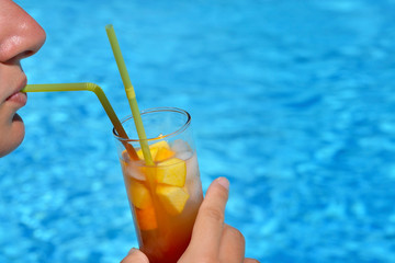 Female beauty enjoying her summer vacation