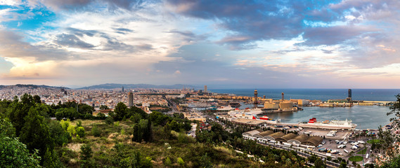 Panoramic view of Barcelona