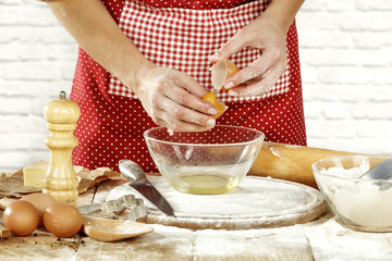 woman hands and kitchen room 