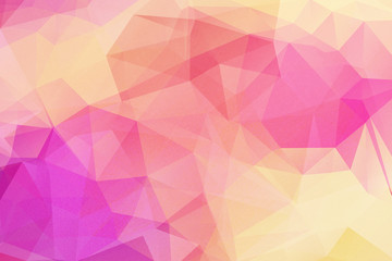 trendy abstract triangular art backround - pink and yellow