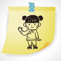 Chinese woman doodle
